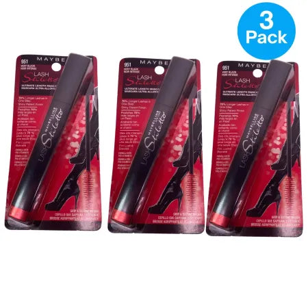 Maybelline Lash Stiletto Mascara 951 Very Black 3 Pack New