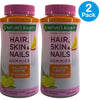 Nature's Bounty Optimal Solutions Hair Skin & Nails Gum Collagen & Biotin 2 Pack