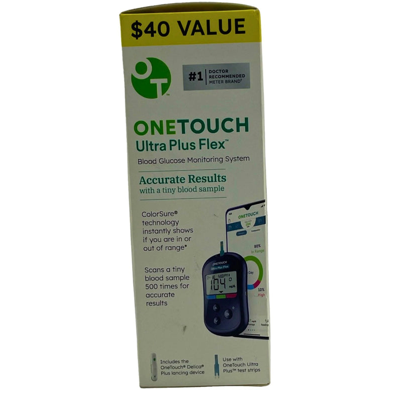 OneTouch Ultra Plus Flex Blood Glucose Monitoring System Kit 2 Pack Exp 01/29