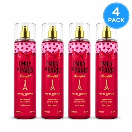 Michel Germain Emily In Paris Heartfelt Body Spray 8oz 4 Pack New