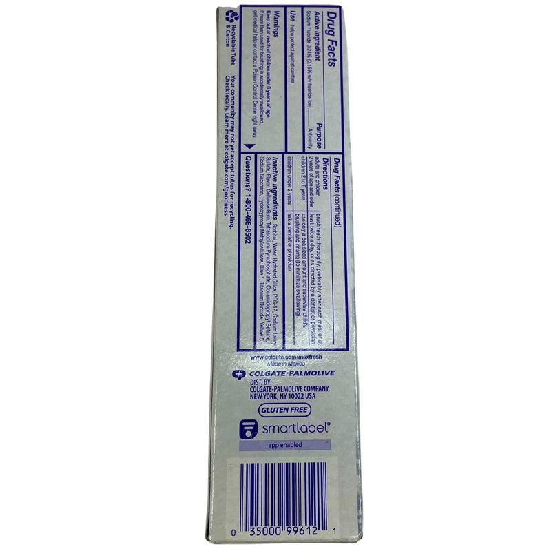 Colgate MaxFresh Advanced Whitening Clean Mint Fluoride Toothpaste 6.3 oz 2 Pack