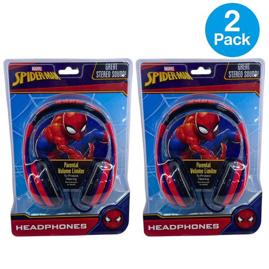 Marvel Spider-Man Kids Wired Headphones Parental Volume Limiter Stereo Sound 2 P