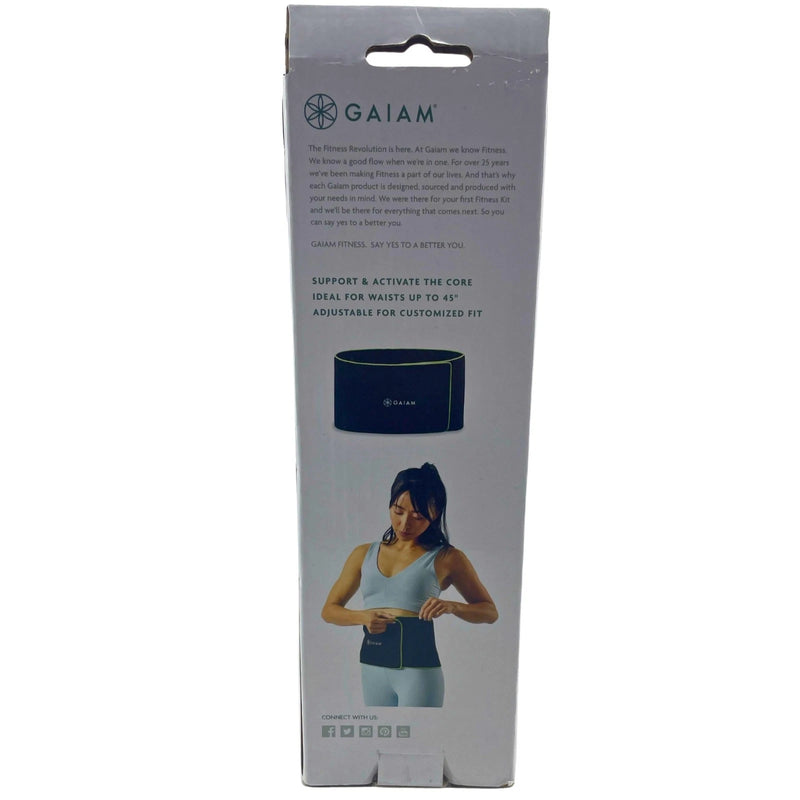 Gaiam 8 Inch Width Slimmer Belt Waist Trimmer Adjustable Fits Up to 45 Inch New
