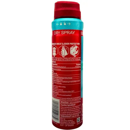 Old Spice Pure Sport Citrus Zest Antiperspirant Dry Spray 4.3oz (2 Pack) New