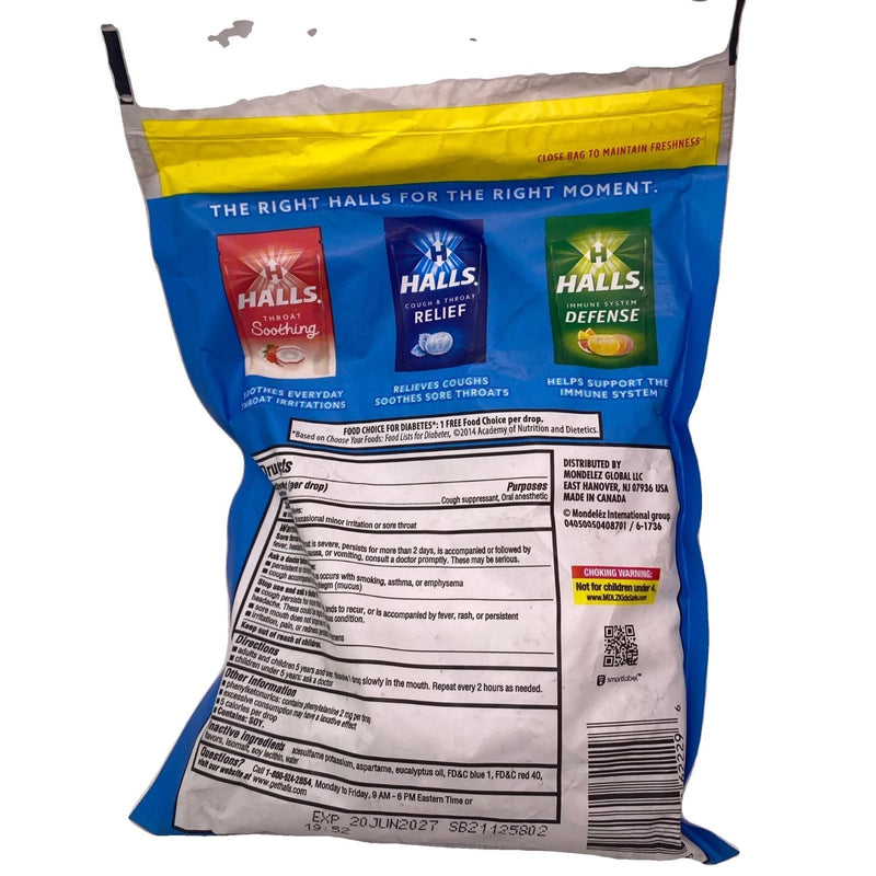 HALLS Sugar Free Mountain Menthol Cough Drops 70 Ct 5 Pack New
