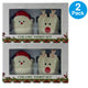 Christmas Ceramic Tidbit Bowls Set Holiday Santa & Reindeer 2 Pack Bundle