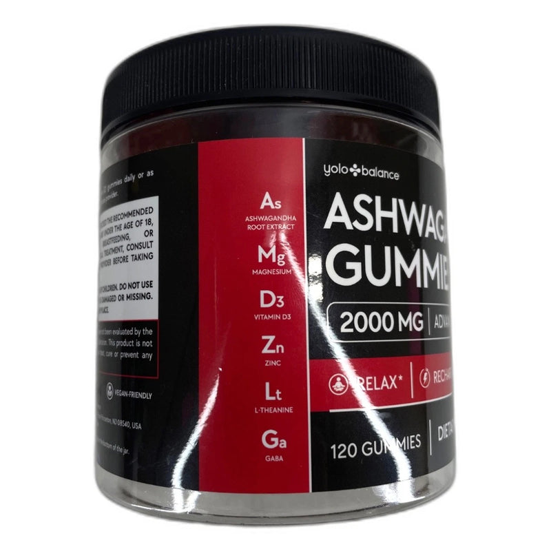 Yolo Balance Ashwagandha Gummies 240 Total Exp 03/28 Pack of 2 New