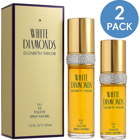 Elizabeth Taylor White Diamonds EDT Spray 1.0 oz 2 Pack New