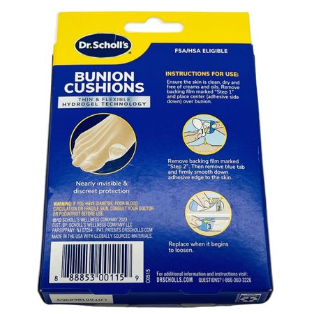 Dr. Scholl’s Bunion Cushions 5 Count 3 Pack New