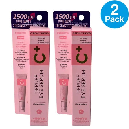 #OOTD Depuff Eye Serum with Caffeine & Collagen 1.05 oz 2 Pack New 09/09/2028