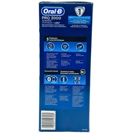 Oral-B Pro 3000 3D White SmartSeries Black Edition Rechargeable Toothbrush New