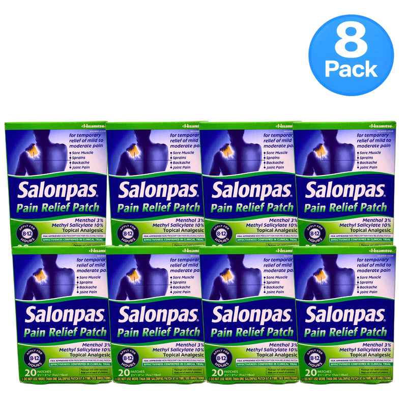 Salonpas Relief Patch 8 Pack New 11/2026