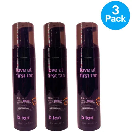 b.tan Love At First Tan Self Tanner Mousse 6.7oz 3 Pack