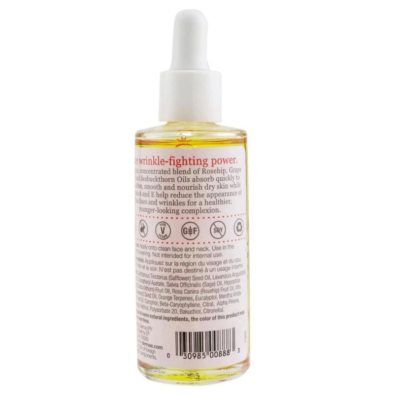 Derma E Anti-Wrinkle Treatment Oil Rosehip Grape Seed Vitamins A & E 2 oz New