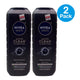 NIVEA Men Active Clean 3-in-1 Body Wash Charcoal 16.9 oz 2 Pack New