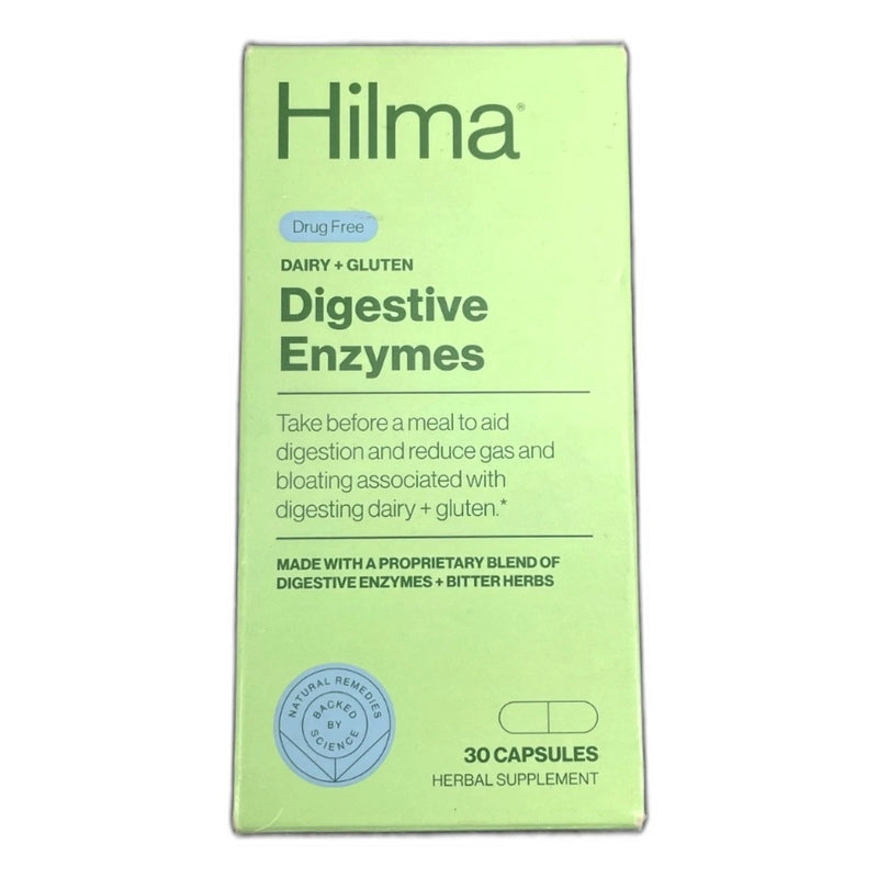 Hilma Dairy Gluten Digestive Aid Enzymes Bitter Herbs 30ct Exp 03/27 New