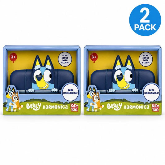 Bluey Real Harmonica Musical Toy Instrument for Toddlers and Kids 2 Pack New