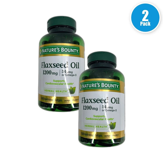 Flaxseed Omega-3 Softgels 250 Total Exp 02/27 Pack of 2 New