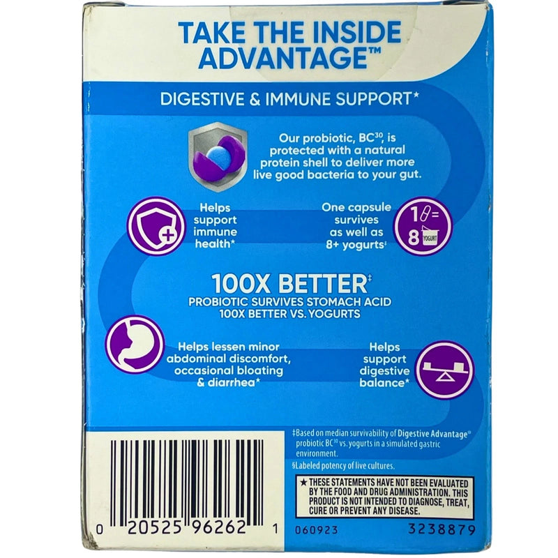Digestive Advantage Daily Probiotics 4 in 1 Digestive & Immune Support 60 Capsul