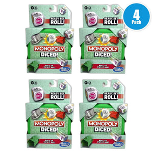 Hasbro Monopoly Diced Game Ready Set Roll Family Game Factory Pack of 4 New