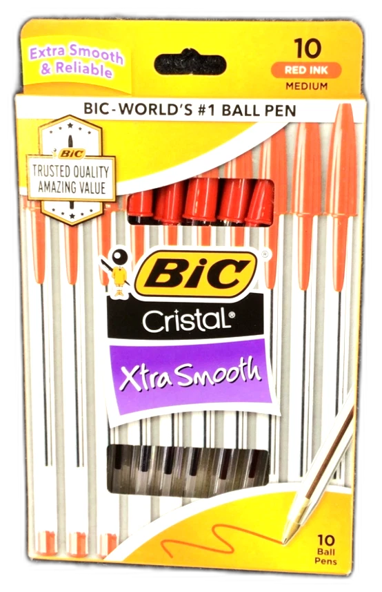 BIC Cristal Xtra Smooth Ball Pen Medium Point 1.0mm Red 10ct Pack of 6 New