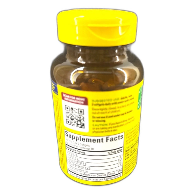 Nature Made Magnesium Citrate Softgels Dietary 300 Total Exp 09/27 Pack of 5 New