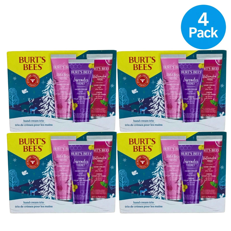 Burt's Bees Hand Cream Trio Wild Rose & Berry Lavender & Honey Watermelon & Mint