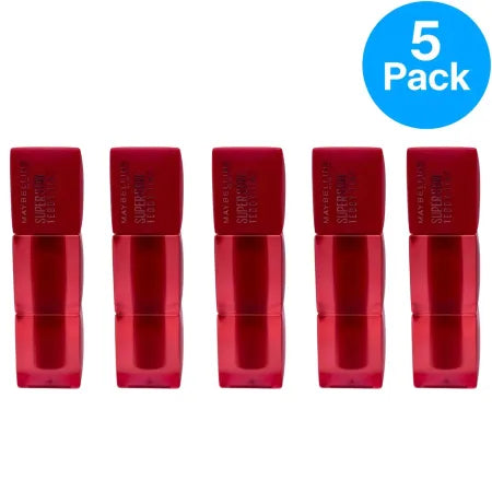 Maybelline SuperStay Teddy Tint Liquid Lip 40 Petalcore 0.17 oz 5-Pack New