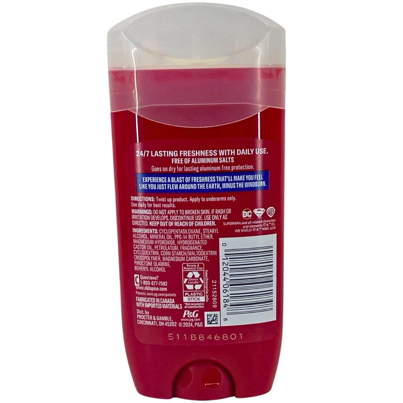 Old Spice Man of Tomorrow Scent Deodorant Stick Aluminum Free 3.0oz 4 Pack New