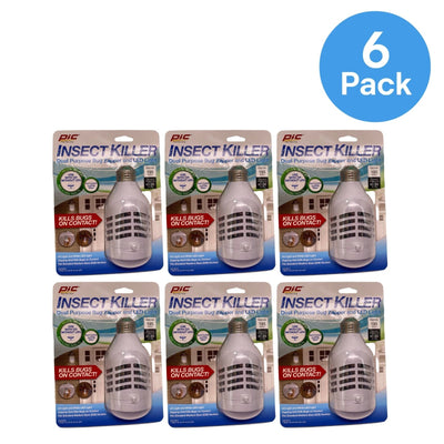PIC Insect Killer Bug Zapper LED Light E26 Base 6 Pack New