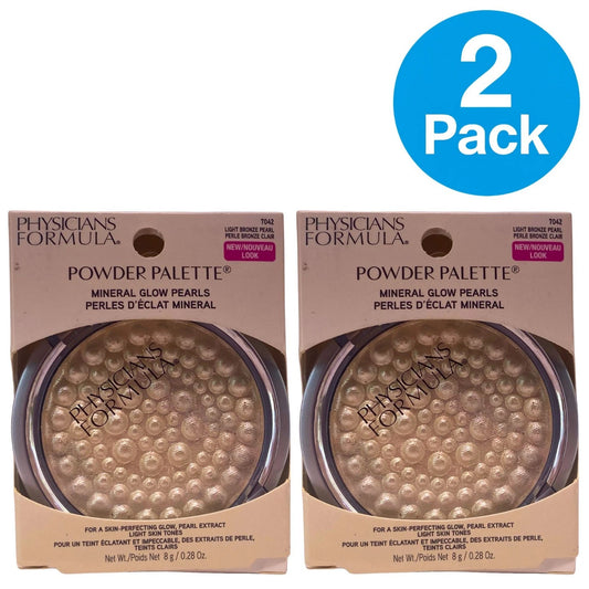 Physicians Formula Powder Palette Mineral Glow Pearls Light Bronze Pearl compact with shimmering powder
