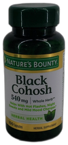 Nature's Bounty Black Cohosh Capsules Herbal 500 Total Exp 01/29 Pack of 5 New