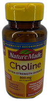 Nature Made Choline Extra 800mg 120 120 Total Exp 01/27 Pack of 2 New