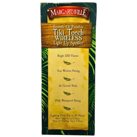 Margaritaville Tiki Torch Wireless Light-Up Bluetooth Speaker – 1 Pack – New 3