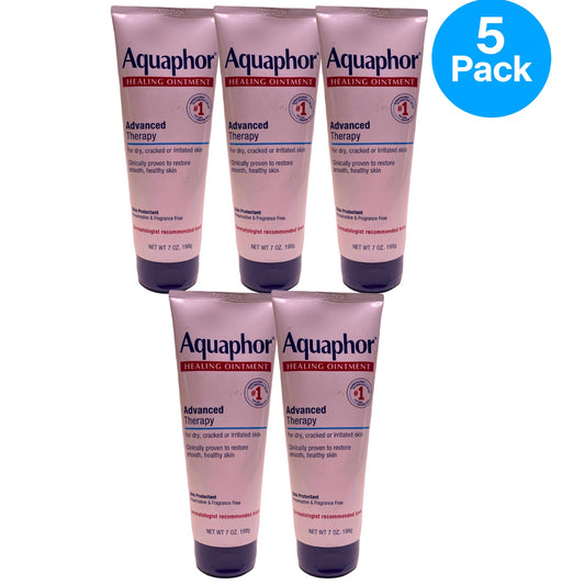Aquaphor Healing Ointment Advanced Therapy Skin Protectant 7 oz 5 Pack New
