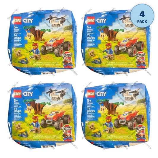 LEGO City: Wildlife Rescue ATV #60300 Retired Pack of 4 New