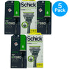 Schick Hydro Skin Comfort Sensitive Razor Handles & Blades Refills 5 Pack Assort