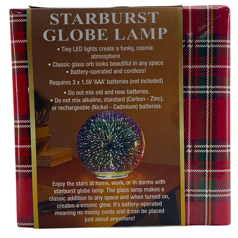The Original Fun Workshop Starburst Globe Lamp 3D Cosmic Glow Glass Light 2 Pack