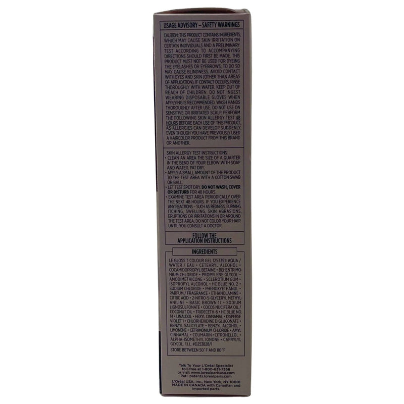 L'Oreal Paris Le Color Gloss One Step Toning Gloss Rich Brunette 4.0oz 3 Pack Ne