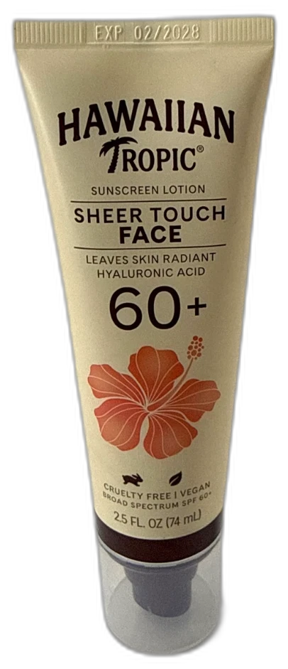 Hawaiian Tropic Sheer Touch Face Sunscreen Lotion SPF 60 Exp 02/28 Pack of 2 New