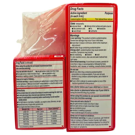 Children’s Tylenol Pain + Fever Grape Flavor Combo 4 fl oz + 24 Tabs EXP 02/2026 2