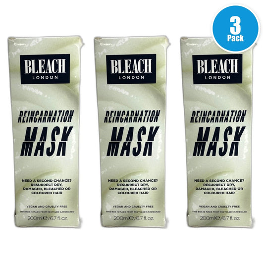 Bleach London Reincarnation Mask 200ml Hair Treatment Damaged Hair Pack of 3 New