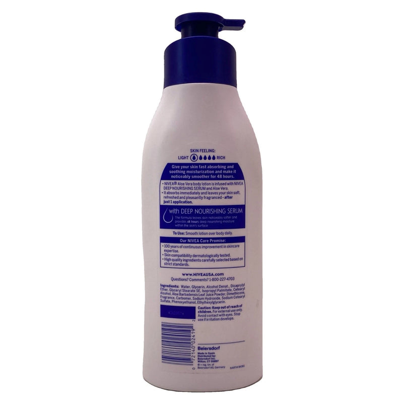 Nivea Aloe Vera Body Lotion 16.9 Fl Oz 10 Pack New