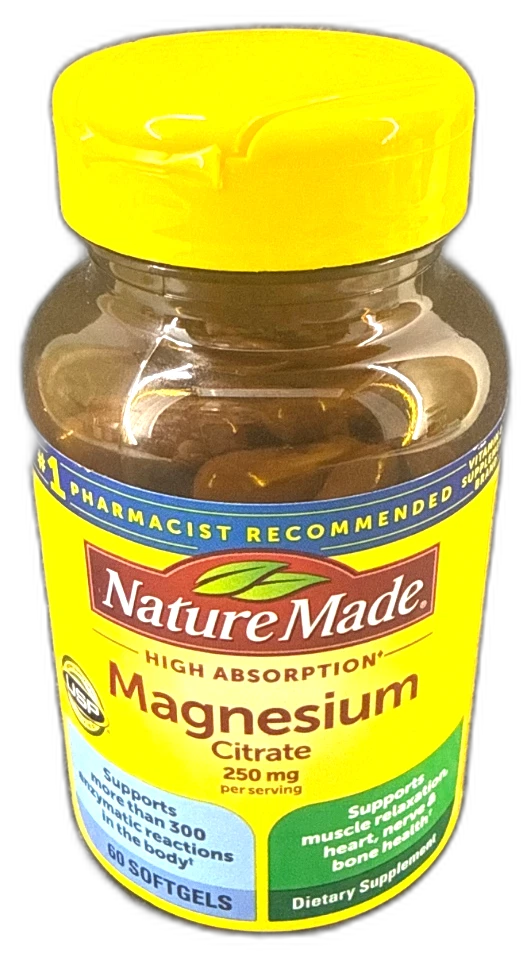 Nature Made Magnesium Citrate Softgels Dietary 300 Total Exp 09/27 Pack of 5 New