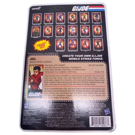 GI Joe ReAction+ Jinx Ninja Intelligence Figure New