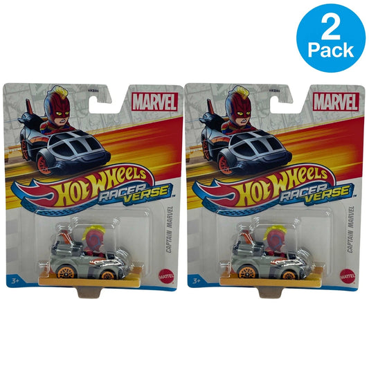 Hot Wheels RacerVerse Marvel Captain Marvel Die-Cast Vehicle 1:64 Scale 2 Pack