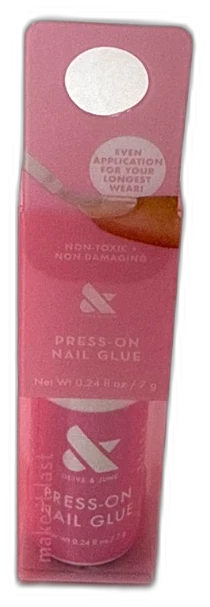 Olive & June Brush on Nail Glue 0.24 Fl Oz Non-Toxic Non-Damaging Pack of 4 New