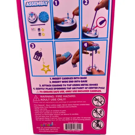 Spincredible Musical Spinning Birthday Cake Candle Topper 6 Pack