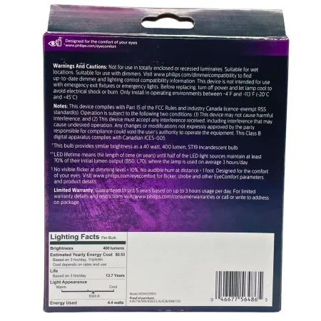 Philips ST19 Dimmable Vintage LED Daylight 40W Replacement – 4 Packs – New 3