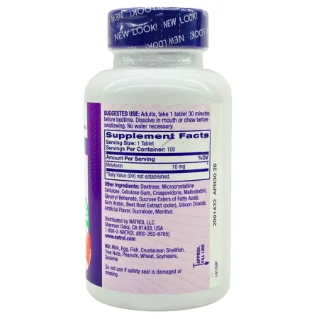 Natrol Melatonin 10mg Fast Dissolve 100 Tablets – 5 Pack – New